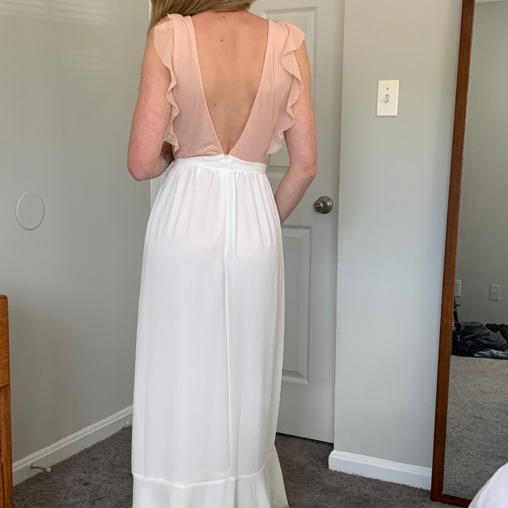 Blush and white Showpo. maxi dress - Picture 3 of 8